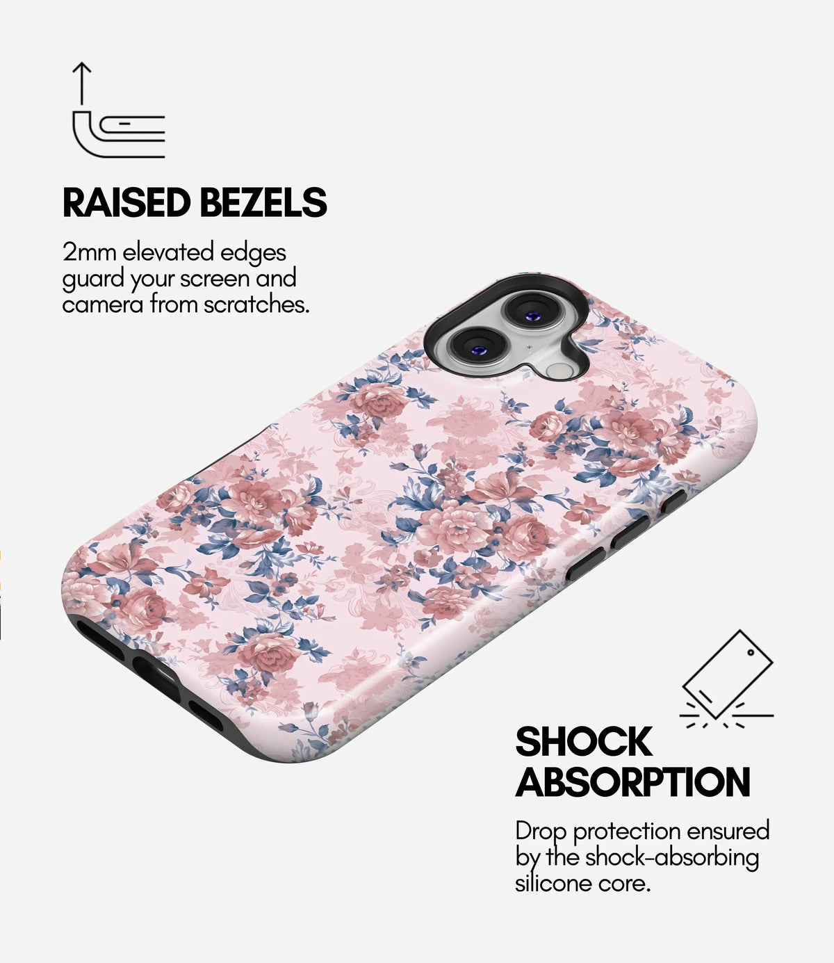 Rosewood Bloom Premium Tough Shining Phone Case (Double Layer) Available For All iPhone Models