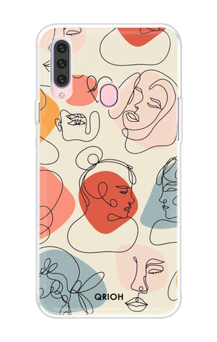 Abstract Faces Soft Cover for Samsung Galaxy A20s