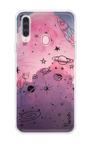 Space Doodles Art Soft Cover For Samsung Galaxy A20s