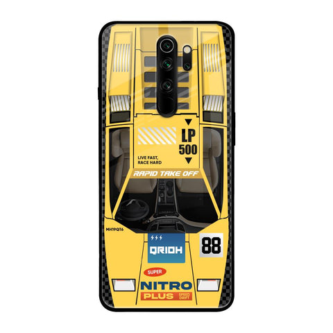 Yellow Racing Car Glossy Case for Xiaomi Redmi Note 8 Pro