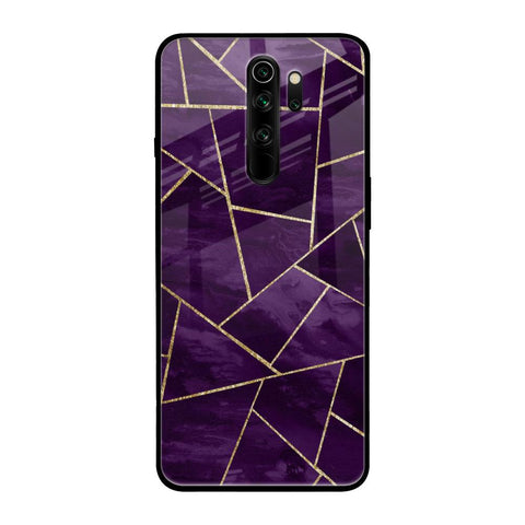 Geometric Purple Glossy Case For Xiaomi Redmi Note 8 Pro