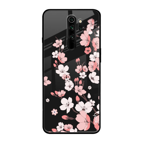 Black Cherry Blossom Glossy Case for Xiaomi Redmi Note 8 Pro