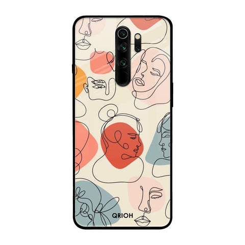 Abstract Faces Glossy Case for Xiaomi Redmi Note 8 Pro