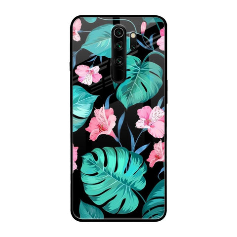 Tropical Leaves & Pink Flowers Glossy case for Xiaomi Redmi Note 8 Pro