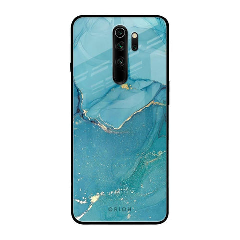Blue Golden Glitter Glossy Case for Xiaomi Redmi Note 8 Pro