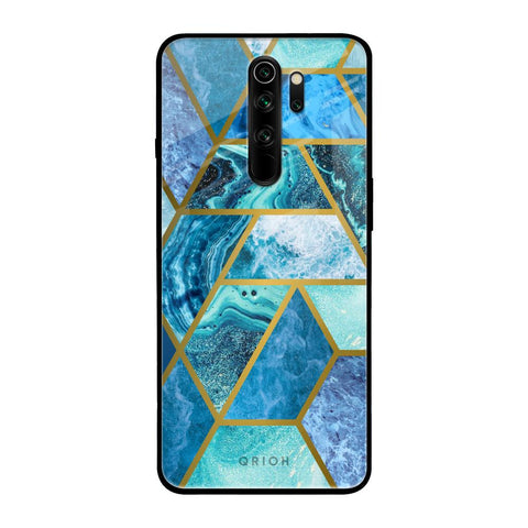 Turquoise Geometrical Marble Glossy Case for Xiaomi Redmi Note 8 Pro
