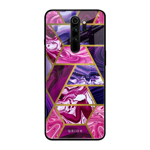 Electroplated Geometric Marble Glossy Case for Xiaomi Redmi Note 8 Pro