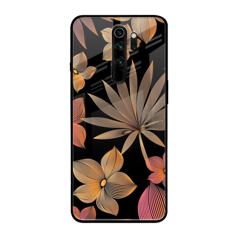 Lines Pattern Flowers Glossy Case for Xiaomi Redmi Note 8 Pro