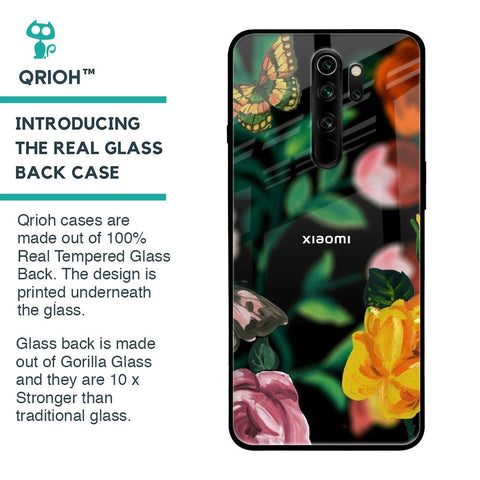 Flowers & Butterfly Glossy Case for Xiaomi Redmi Note 8 Pro