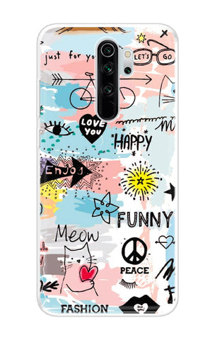 Happy Doodle Soft Cover for Xiaomi Redmi Note 8 Pro