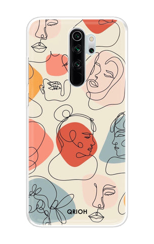 Abstract Faces Soft Cover for Xiaomi Redmi Note 8 Pro