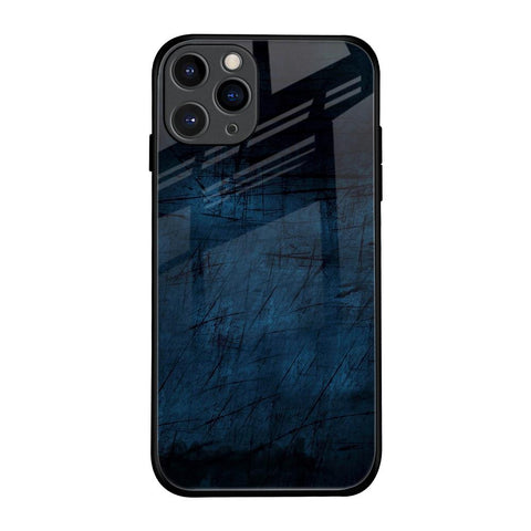 Dark Blue Grunge Glossy Case for iPhone 11 Pro