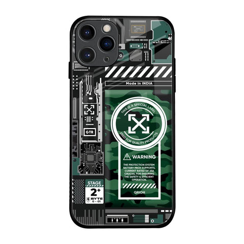 Green Camo Circuit Glossy Case for iPhone 11 Pro