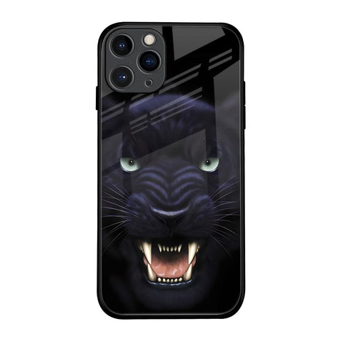 Angry Black Leopard Glossy Case for iPhone 11 Pro