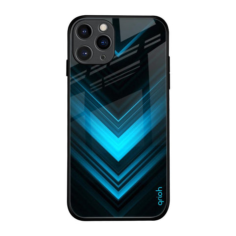 Vertical Blue Arrow Glossy Case For iPhone 11 Pro