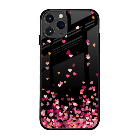 Heart Rain Fall Glossy Case For iPhone 11 Pro