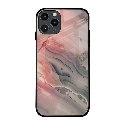 Pink And Grey Marble Glossy Case For iPhone 11 Pro