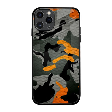 Camouflage Orange Glossy Case For iPhone 11 Pro