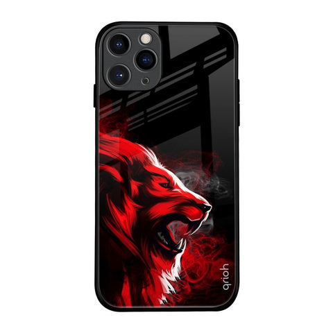 Red Angry Lion Glossy Case for iPhone 11 Pro