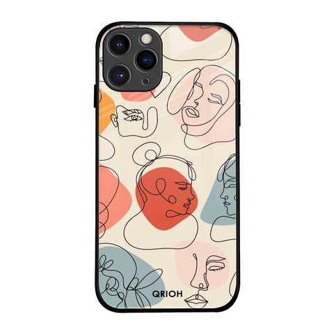 Abstract Faces Glossy Case for iPhone 11 Pro