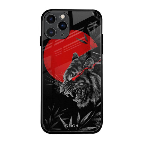 Red Moon Tiger Glossy Case for iPhone 11 Pro