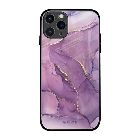 Purple Gold Marble Glossy Case for iPhone 11 Pro