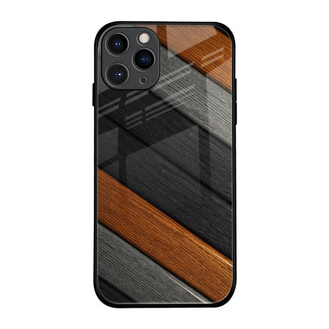 Tri Color Wood Glossy Case for iPhone 11 Pro