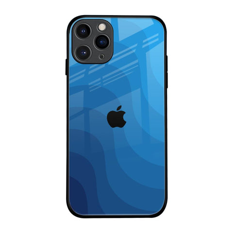 Blue Wave Abstract Glossy Case for iPhone 11 Pro