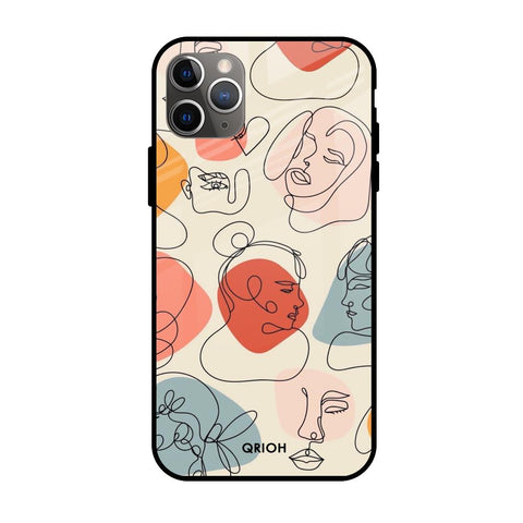 Abstract Faces Glossy Case for Apple iPhone 11 Pro