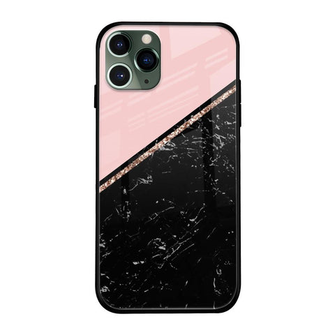 Marble Texture Pink Glossy Case For iPhone 11 Pro