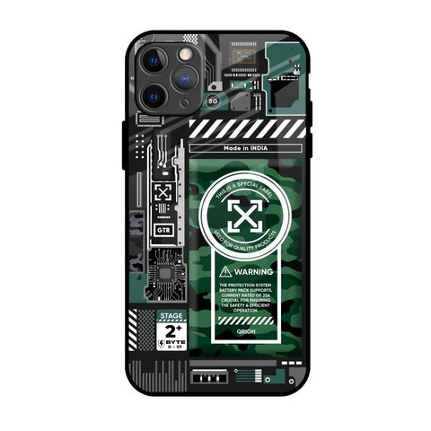 Green Camo Circuit Glossy Case for iPhone 11 Pro Max