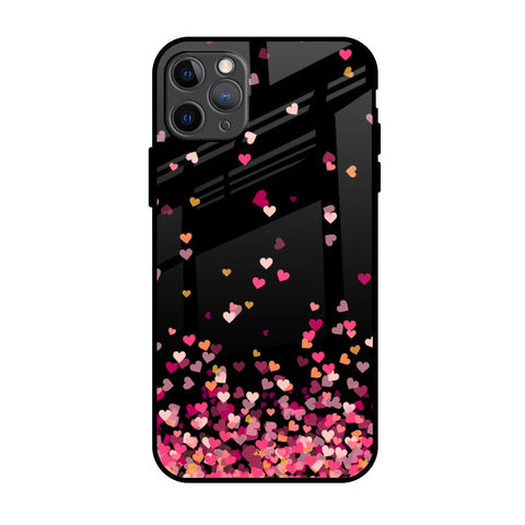 Heart Rain Fall Glossy Case For iPhone 11 Pro Max