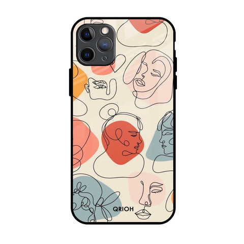 Abstract Faces Glossy Case for iPhone 11 Pro Max