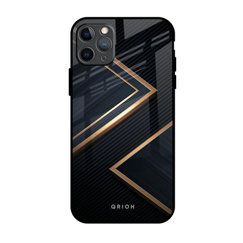 Sleek Golden & Navy Glossy Case for iPhone 11 Pro Max
