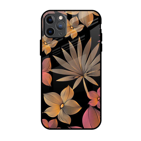 Lines Pattern Flowers Glossy Case for iPhone 11 Pro Max