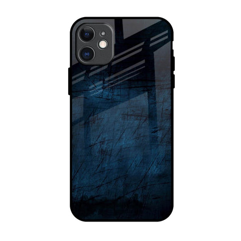 Dark Blue Grunge Glossy Case for iPhone 11