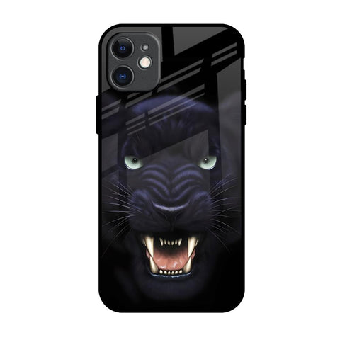 Angry Black Leopard Glossy Case for iPhone 11