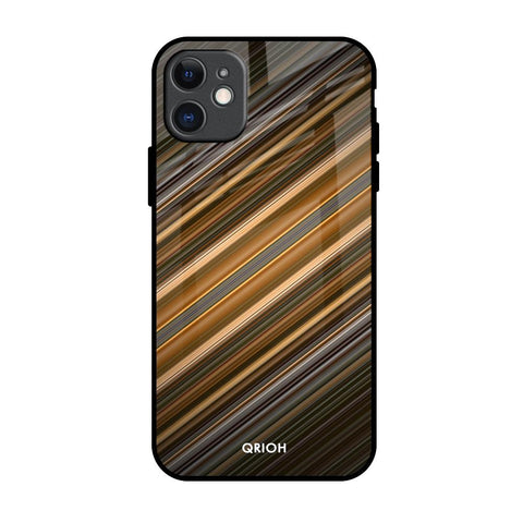 Diagonal Slash Pattern Glossy Case for iPhone 11