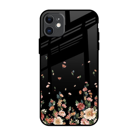Floating Floral Print Glossy Case for iPhone 11