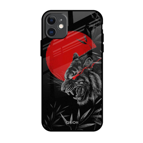 Red Moon Tiger Glossy Case for iPhone 11