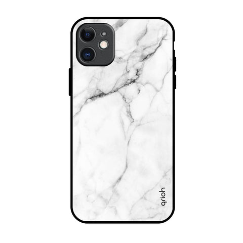 Modern White Marble Glossy Case for iPhone 11