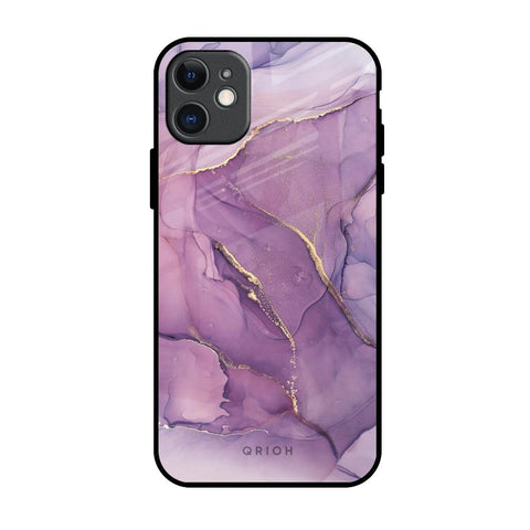 Purple Gold Marble Glossy Case for iPhone 11