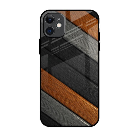 Tri Color Wood Glossy Case for iPhone 11