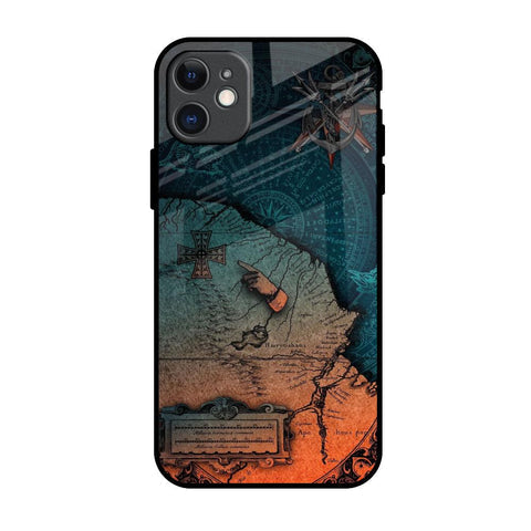 Geographical Map Glossy Case for iPhone 11