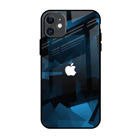 Polygonal Blue Box Glossy Case For iPhone 11