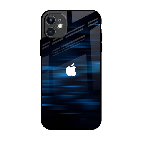 Blue Rough Abstract Glossy Case for iPhone 11