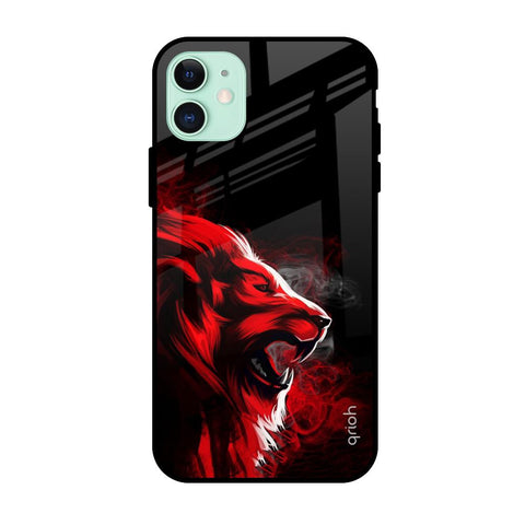 Red Angry Lion Glossy Case for Apple iPhone 11