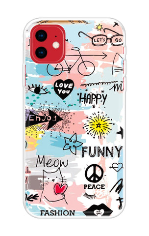 Happy Doodle Soft Cover for iPhone 11