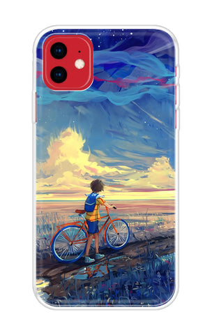 Riding Bicycle to Dreamland Soft Cover for iPhone 11