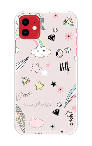 Unicorn Doodle Soft Cover For iPhone 11
